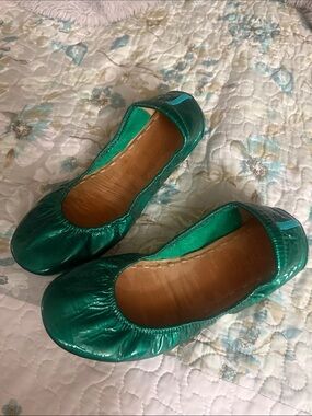 Tieks Emerald Patent Ballet Flats